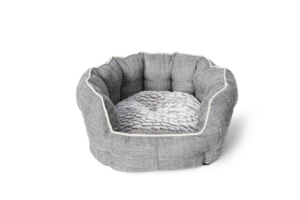 Bud'Z Lit Rond À Rebords Élevés, Deluxe Gris