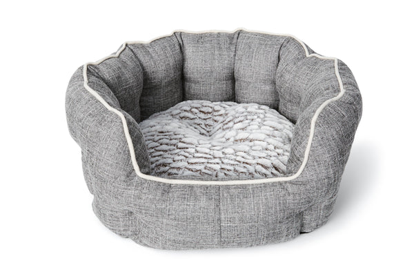 Bud'Z Lit Rond À Rebords Élevés, Deluxe Gris