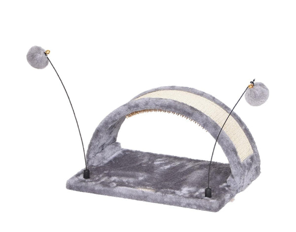 Bud'z Denali Massage Scratch & Play Bow Cat Scratcher, Grey, 38 x 25 x 20-cm