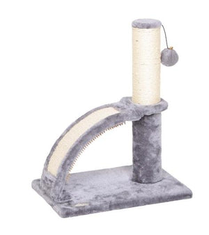 Bud'z Logan with Massage Bow Cat Scratching Post, Grey, 35 x 25 x 43-cm