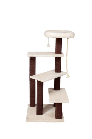 Bud'Z Arbre À Chat Deluxe, Ivoire 60X28X137-cm