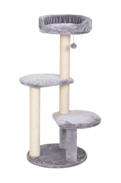 Bud'Z Arbre À Chat Fuji 3 Niveaux, Gris 50X50X112.5-cm