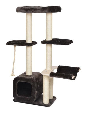 Bud'z Olympe with Hammock, Condo & Rope Cat Tree, Brown, 58 x 38 x 140-cm