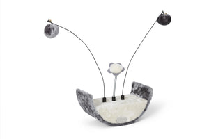 Bud'Z Station De Jeu Berceau Avec Pompons Et Ressort, Gris 15-cm