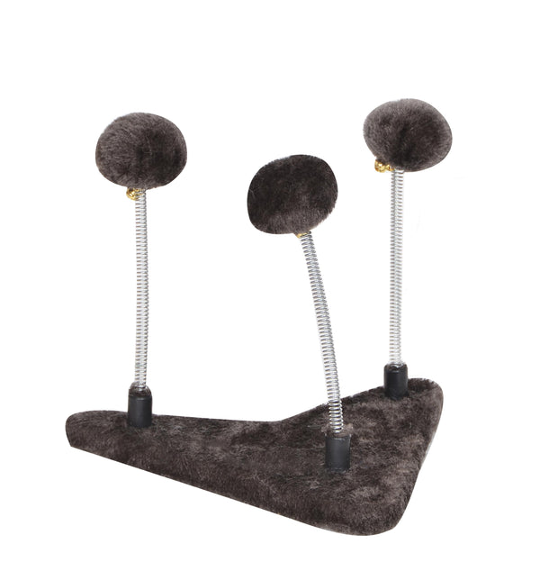 Bud'Z Mini Station De Jeu Pompom 3 Ressorts, Brun 23X21X1,5-cm
