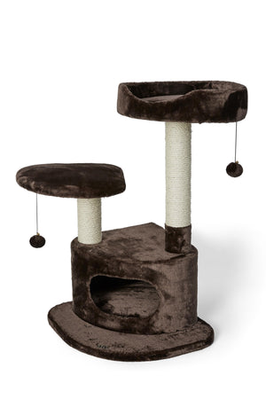 Bud'z Condo 3 Level Cat Scratching Post, Brown, 62 x 50 x 89-cm