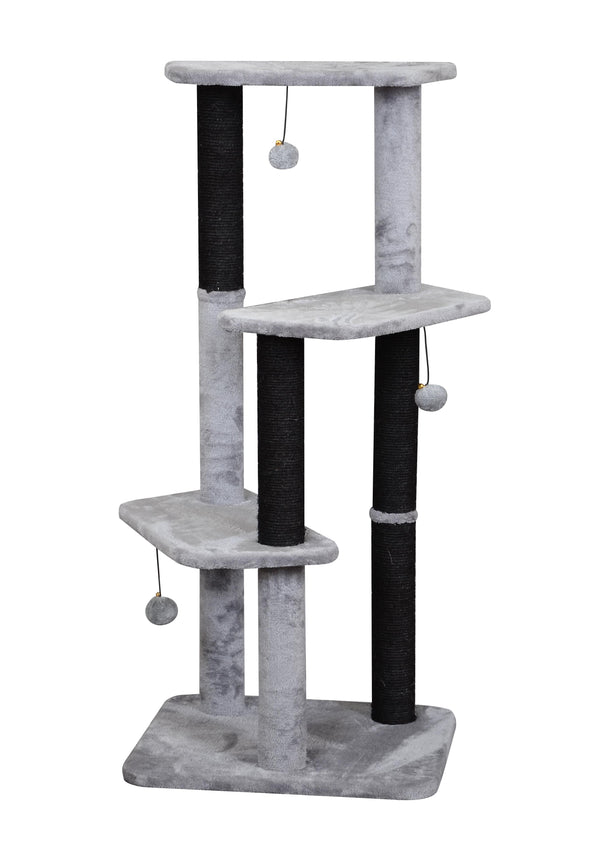 Bud'z Three Level with Black Sisal Cat Tree, 50 x 40 x 111-cm