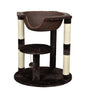 Bud'z Two Level with Suspended Bed Cat Tree, Brown, 66 x 66 x 73-cm