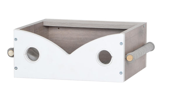 Bud'Z Perchoir Mural - Cabine, Gris 40X33X15-cm