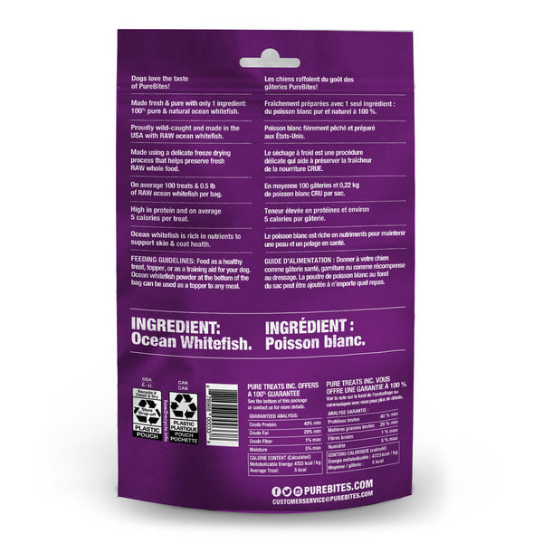 PureBites Ocean Whitefish Freeze-Dried Dog Treats
