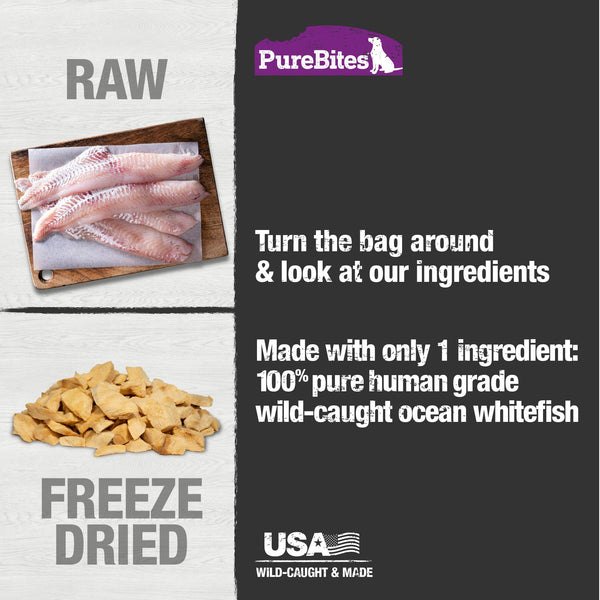 PureBites Ocean Whitefish Freeze-Dried Dog Treats