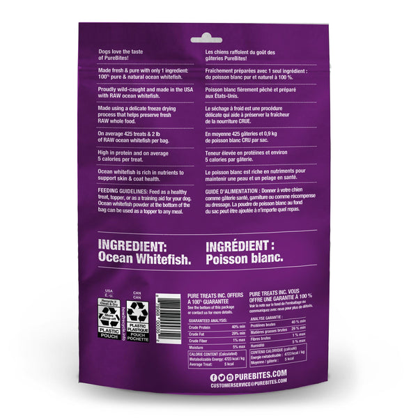 PureBites Ocean Whitefish Freeze-Dried Dog Treats