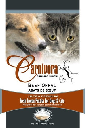 Carnivora Abats de bœuf des prairies congelés pour chats et chiens