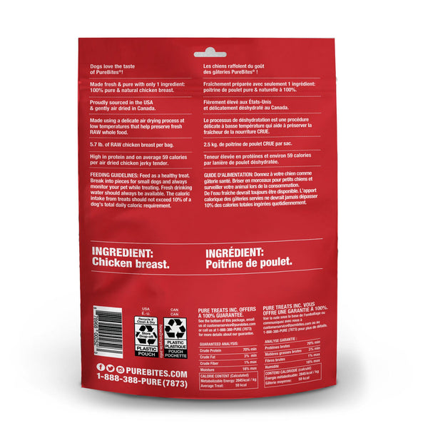 gâteries pour chiens PureBites Jerky de poulet