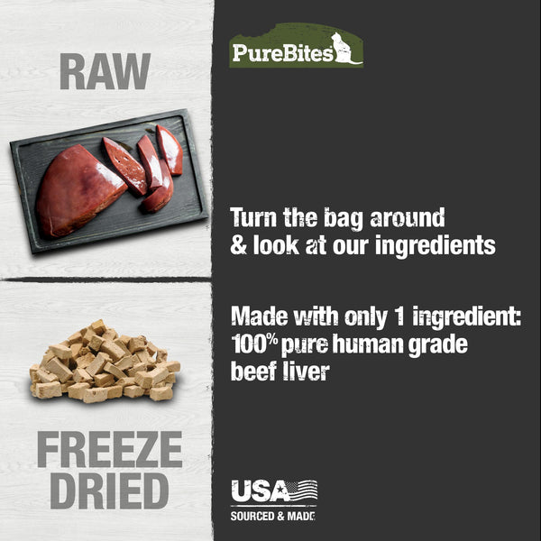 PureBites Beef Liver Freeze-Dried Cat Treats