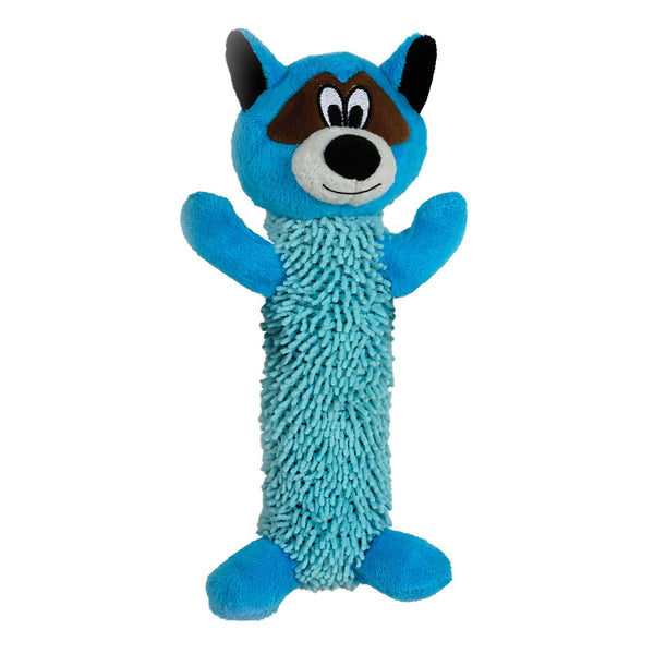 Smart Pet Love Tender-Tuffs Shaggy Raton Laveur Jouet pour Chien Bleu