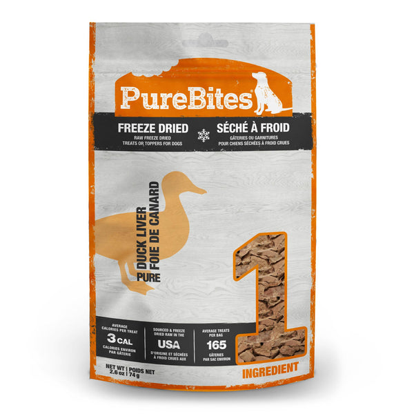 PureBites Duck Liver Freeze-Dried Dog Treats