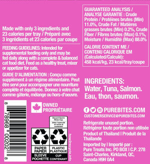 PureBites Mixers 100% Tuna & Salmon in Water Cat Food Toppers & Treats