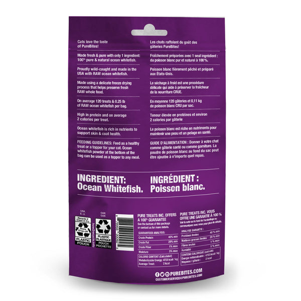 PureBites Ocean Whitefish Freeze-Dried Cat Treats