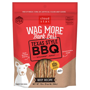 Cloud Star Wag More Bark Less Texas Style BBQ Beef Recipe Dog Treats, 10-oz