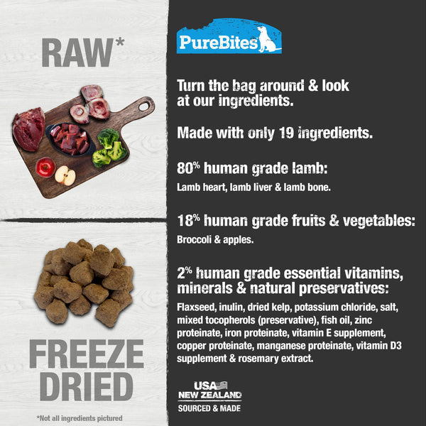 PureBites Lamb Recipe Freeze-Dried Dog Food Topper