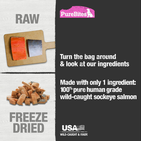 PureBites Wild-Caught Salmon Freeze-Dried Dog Treats