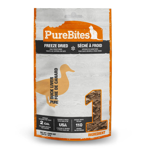 PureBites Duck Liver Freeze-Dried Cat Treats