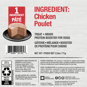 PureBites 100% Pure Chicken Pate for Dogs