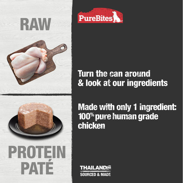 PureBites 100% Pure Chicken Pate for Dogs