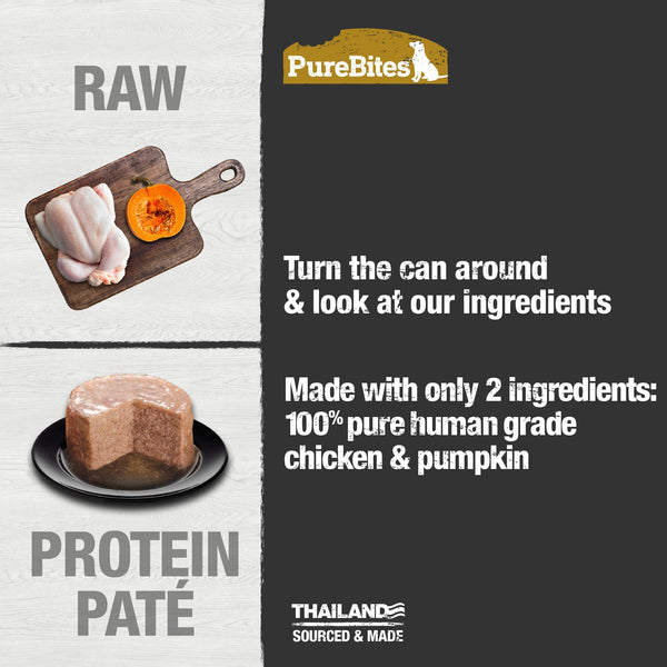 PureBites 100% Pure Chicken & Pumpkin Pate for Dogs