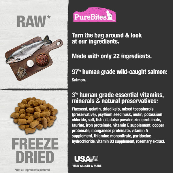 PureBites Salmon Recipe Freeze-Dried Cat Food Topper
