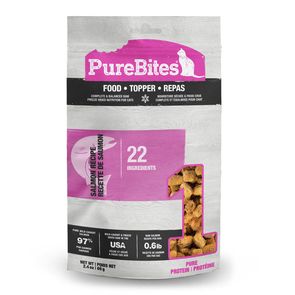 PureBites Salmon Recipe Freeze-Dried Cat Food Topper