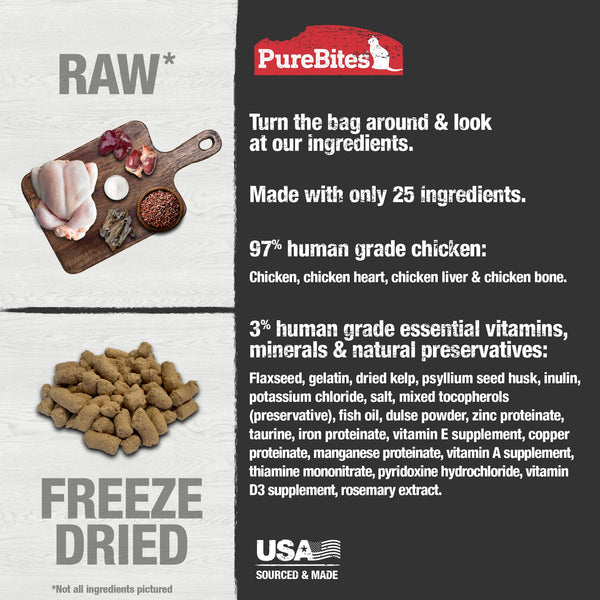 PureBites Chicken Recipe Freeze-Dried Cat Food Topper