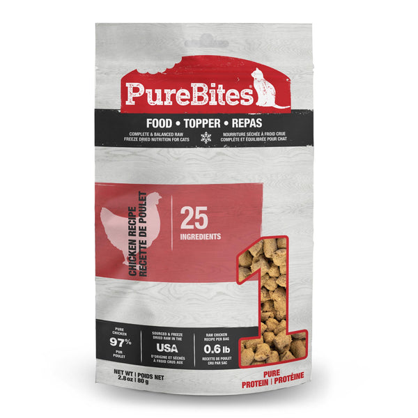 PureBites Chicken Recipe Freeze-Dried Cat Food Topper