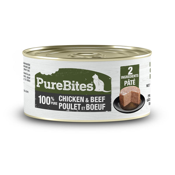 PureBites 100% Pure Chicken & Beef Pates for Cats