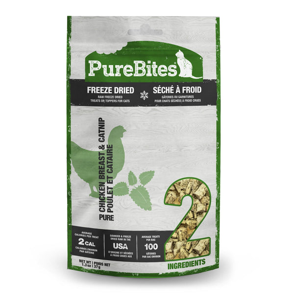 PureBites Chicken Breast & Catnip Freeze-Dried Cat Treats, 1.3-oz