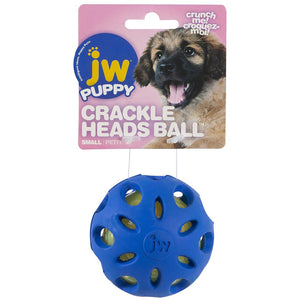 JW Pet Puppy Crackle Heads Ball Dog Toy