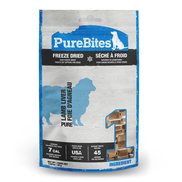 PureBites Lamb Liver Freeze-Dried Dog Treats