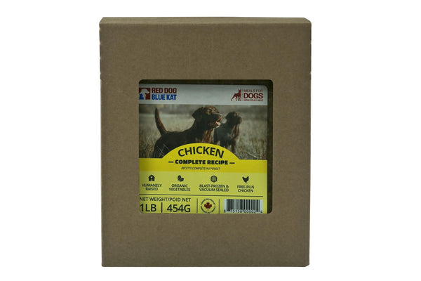 Red Dog Blue Kat Recette complète poulet Nourriture surgelée pour chien