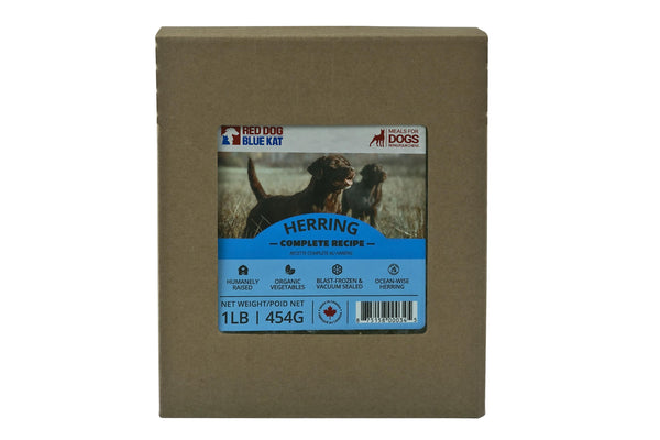Red Dog Blue Kat Recette complète hareng Nourriture surgelée pour chien