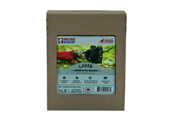 Red Dog Blue Kat Recette complète agneau Nourriture surgelée pour chien