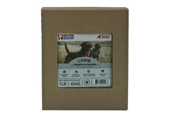 Red Dog Blue Kat Recette complète agneau Nourriture surgelée pour chien