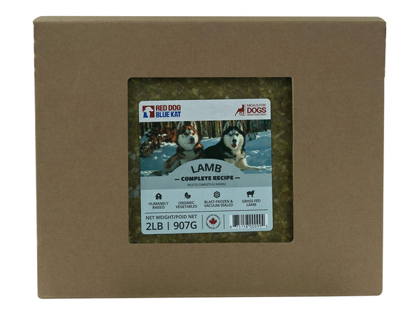 Red Dog Blue Kat Recette complète agneau Nourriture surgelée pour chien