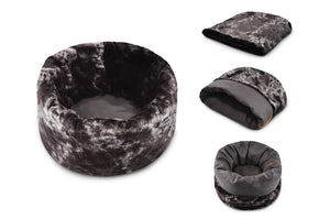 P.L.A.Y. Snuggle Dog Bed, Charcoal Gray