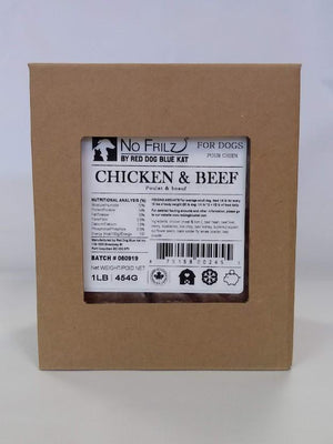 Red Dog Blue Kat Alimentation congelée pour chiens Mélange poulet et bœuf