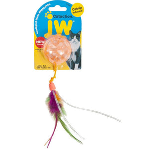 JW Pet Balle en treillis Cataction avec queue Jouet pour chat