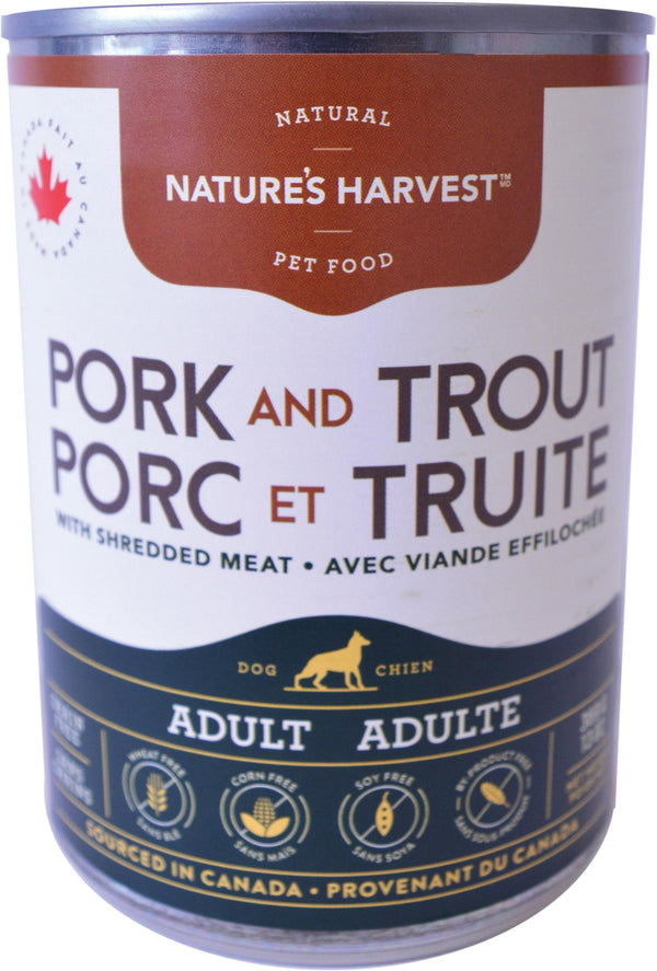 Nature's Harvest Pork & Trout Adult Wet Dog Food