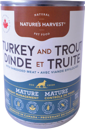 Nature's Harvest Turkey & Trout Mature Wet Dog Food