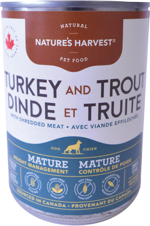 Nature's Harvest Turkey & Trout Mature Wet Dog Food
