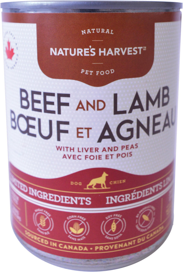 Nature's Harvest Beef & Lamb Pate LID Wet Dog Food